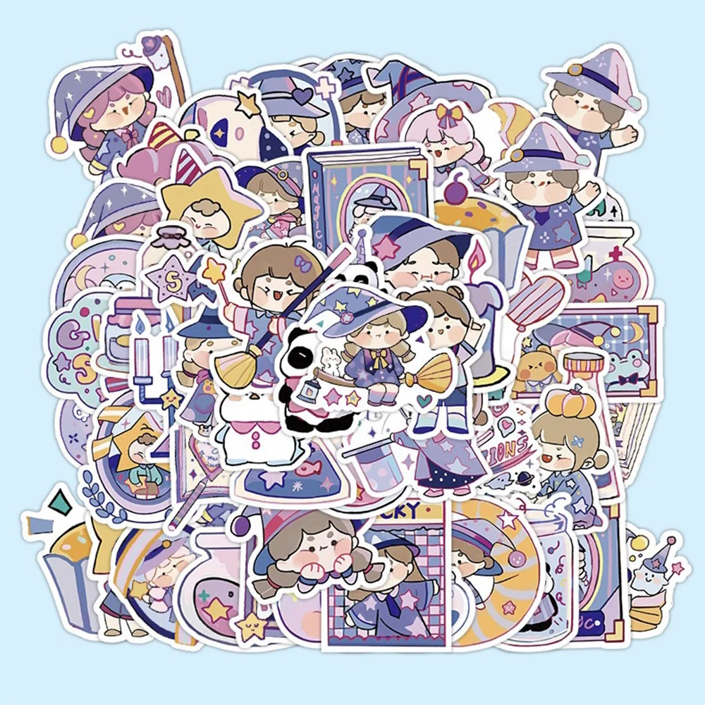 

10/30/60PCS Cute Magical Girl Cartoon Stickers DIY Laptop Luggage Skateboard Graffiti Decals Sticker for Kid