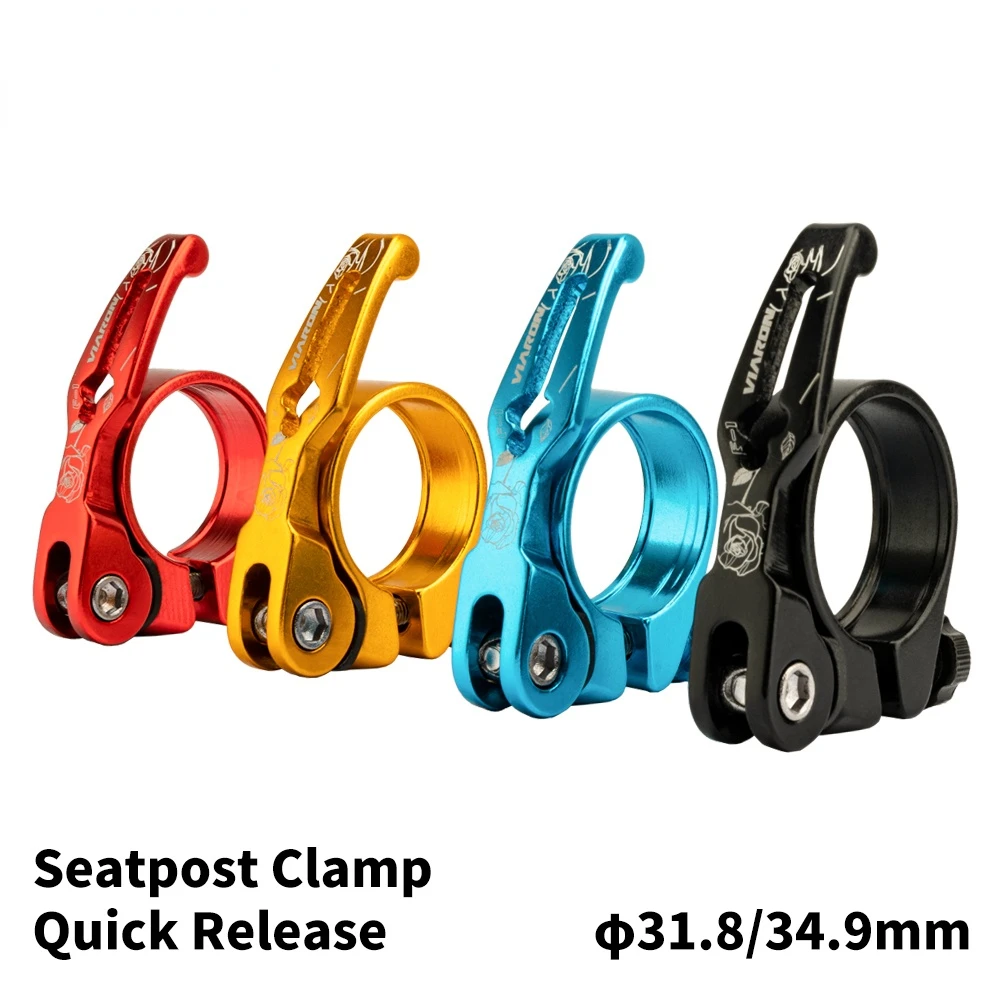 

MTB Bicycle Seatpost Clamp Cycling Seat Post Mount 31.8mm 34.9mm Quick Release Carbon Accessory Fiber Cycling Bicycle Pieces