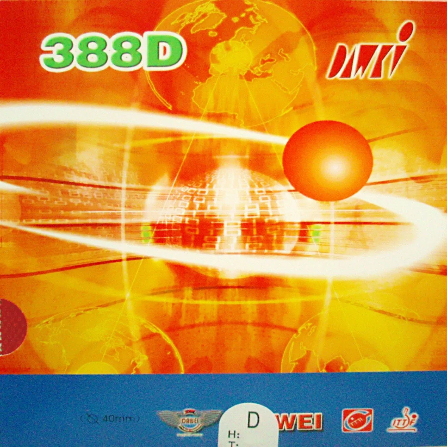 Накладка для настольного тенниса Dawei 388D с длинными шипами и губкой 388D (art.: 3920d7cd71847) - 3920d7cd71847