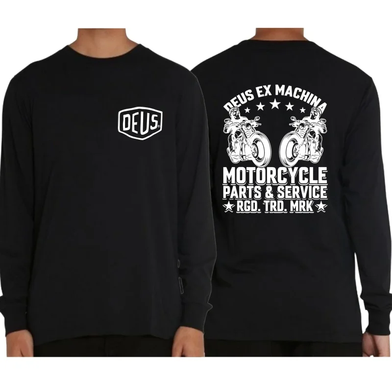 DEUS EX MACHINA Футболка с длинными рукавами и буквенным принтом Y2K Мужчины Женщины