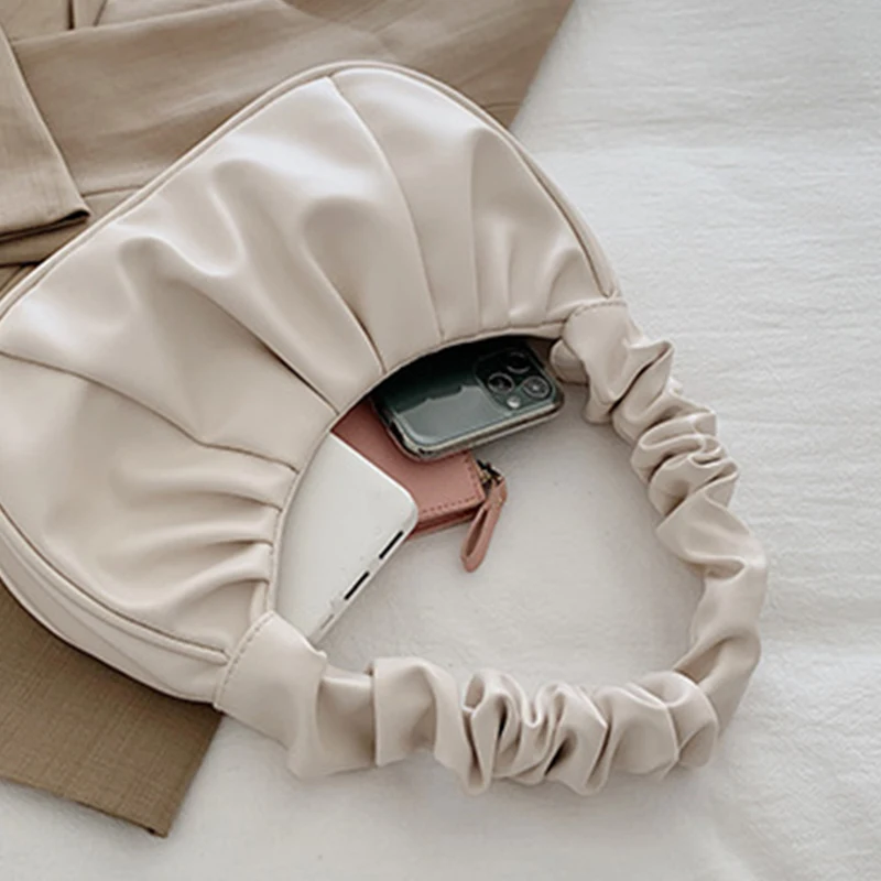Folds Cloud Shoulder Bag Underarm Bag French Niche Texture Popular Pleated Small Bag Female 2023 New Trend Handbag Bag for Women