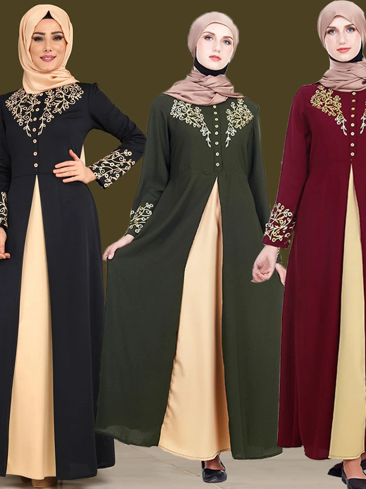 

Ladies Spring Autumn Winter Dress Elegant Robe Fashion Bronzing Print Dress Top