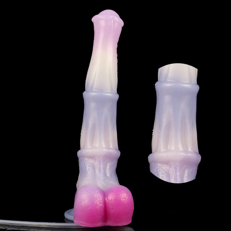 YOCY New Seajelly Colorful Horse Dildo Realistic Squirting Function Animal Penis With Suction Cup For Men Anal Orgasm Sex Toy |