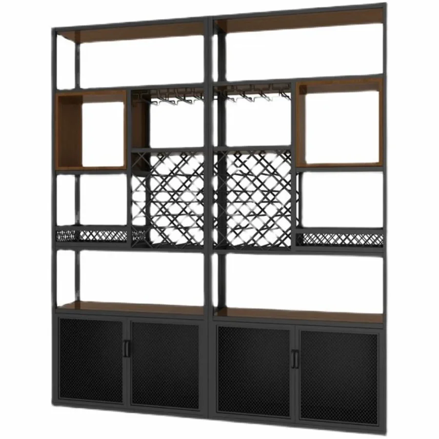 Напольный винтажный шкаф для вина винтажная Золотая железная промышленная