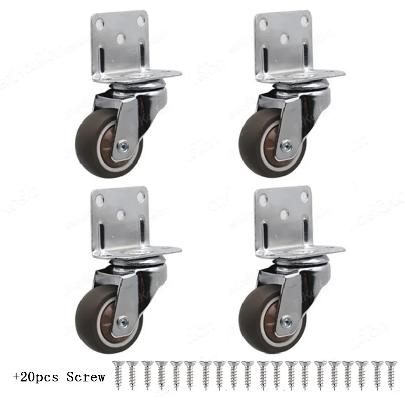 

Мебельные ролики ouliluye, 4 шт., 1-2 дюйма, с тормозом