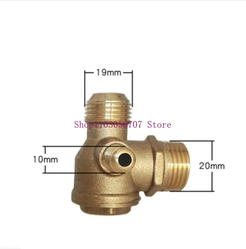 3-сторонний латунный обратный клапан воздушного компрессора золотой