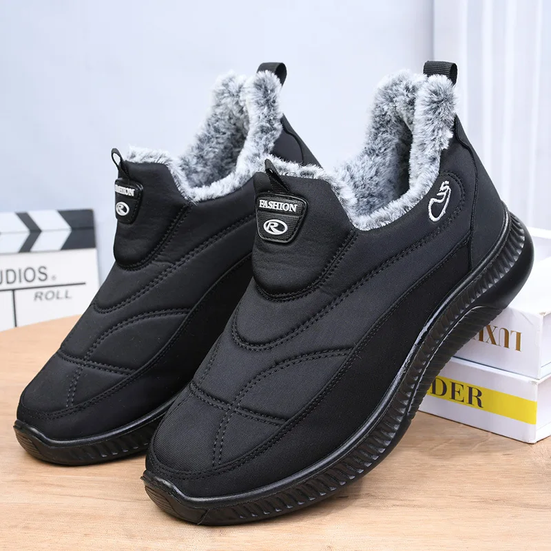 

Winter Cloth Shoes Men's Cotton Shoes 2022 Cotton Cloth Warm Keeping Leisure Suede Snow Boots Thickened Sports Cotton Boots