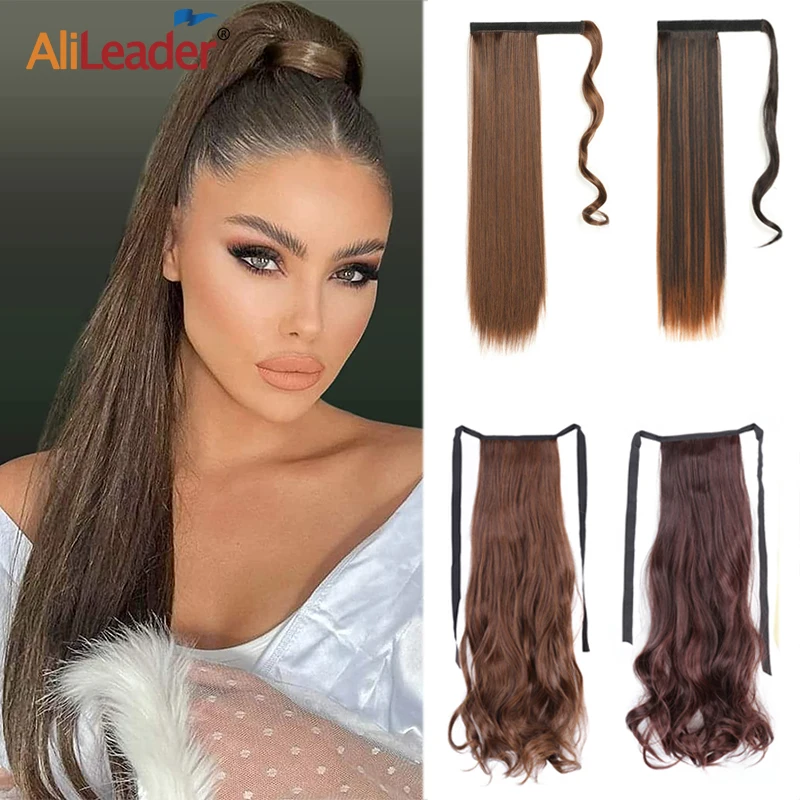 

Накладка на хвост синтетическая длиной 50/55 см, удлинитель с зажимом для конского хвоста, светлый розовый пурпурный искусственный конский хв...