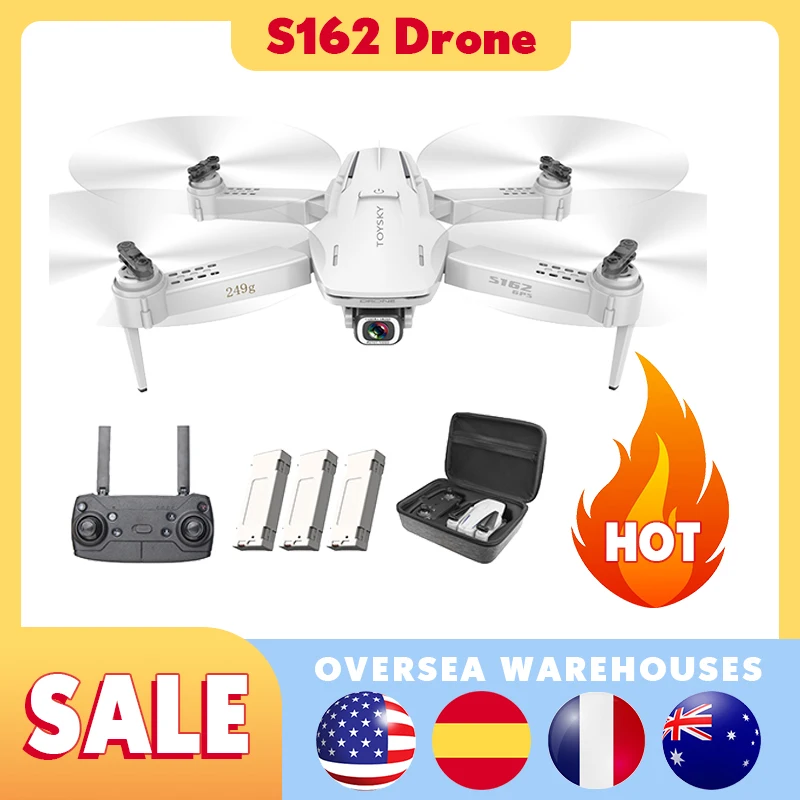 

S162 Drone 4K Professional GPS Quadcopter With Dual Camera HD Skimmer FPV Photography WiFi Helicopter Remote Control Boy RC Dron