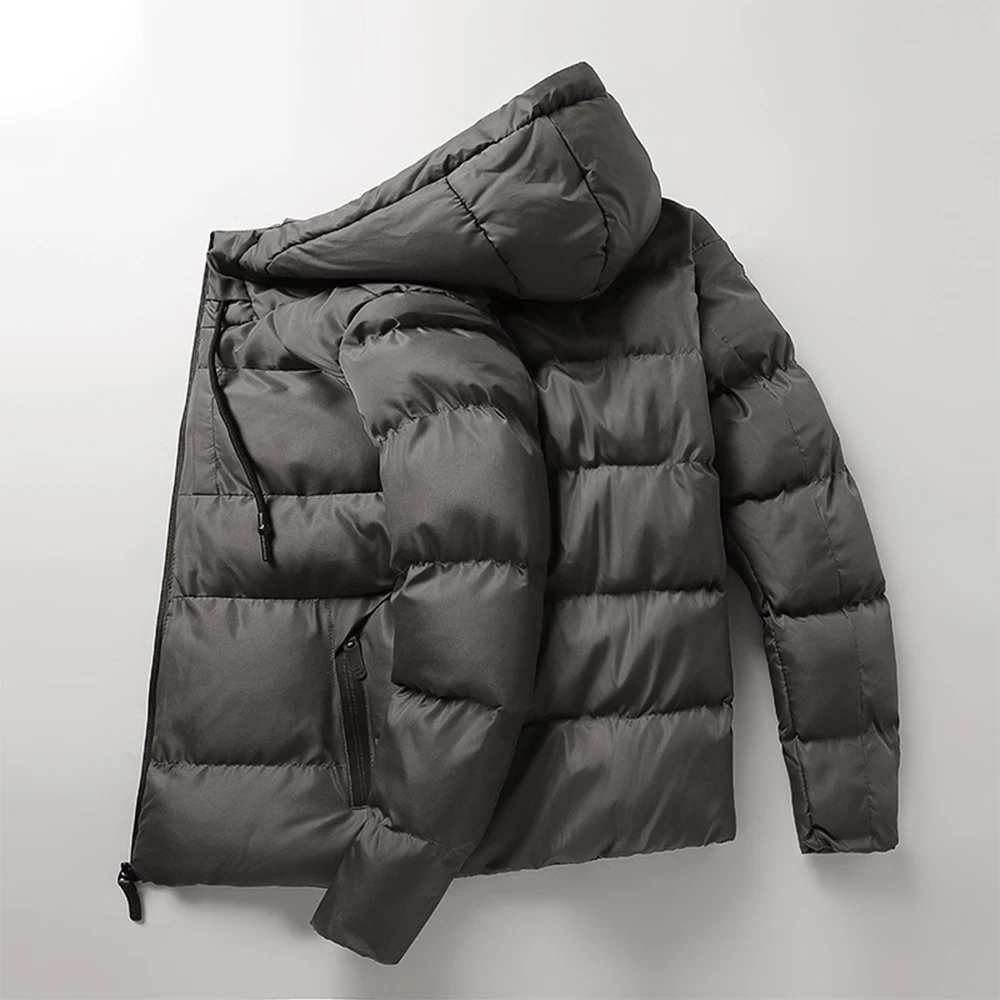 Winter Men Warm Duck Down Jacket Ski Snow Thick Hooded Puffer Coat Parka Quilted Classic Windproof Pocket Parka