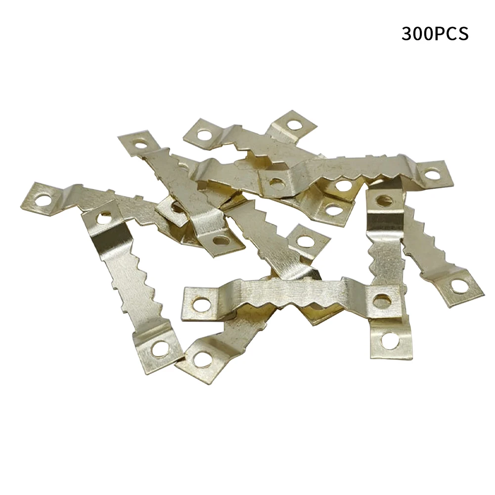 

300pcs Painting Multifunctional Portable Home Decor Fixing For Hanging Photos Durable Sawtooth Hooks Picture Frame Hanger Iron