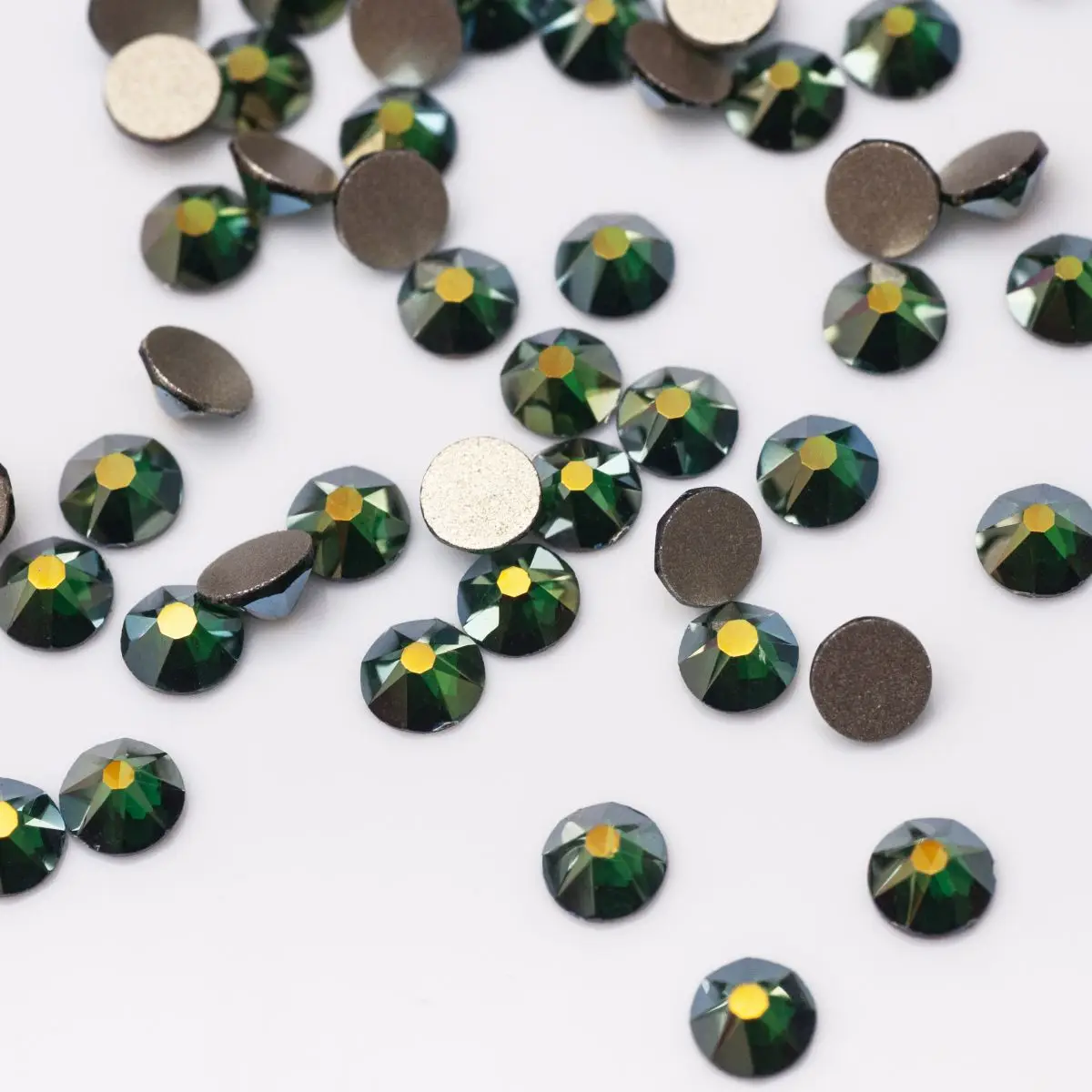 PUBRILEX-кристаллический эффект AB цвета стразы без горячей фиксации плоская задняя