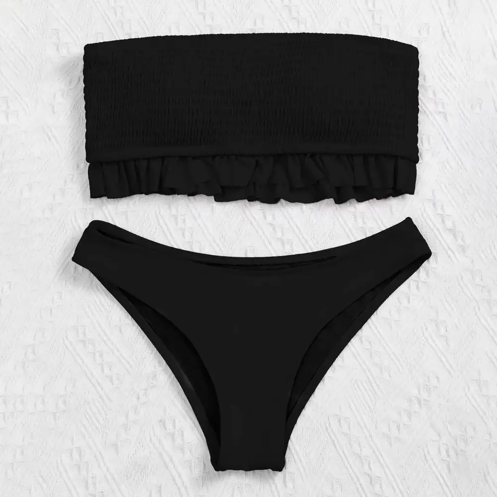 

Потрясающий купальник, пляжная одежда с воланами, дышащий летний купальник, 2 шт./компл.