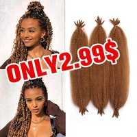 kinky marley braiding crochet hair bulk extensions faux locs pre separated springy afro twist hair for butterfly locs braids