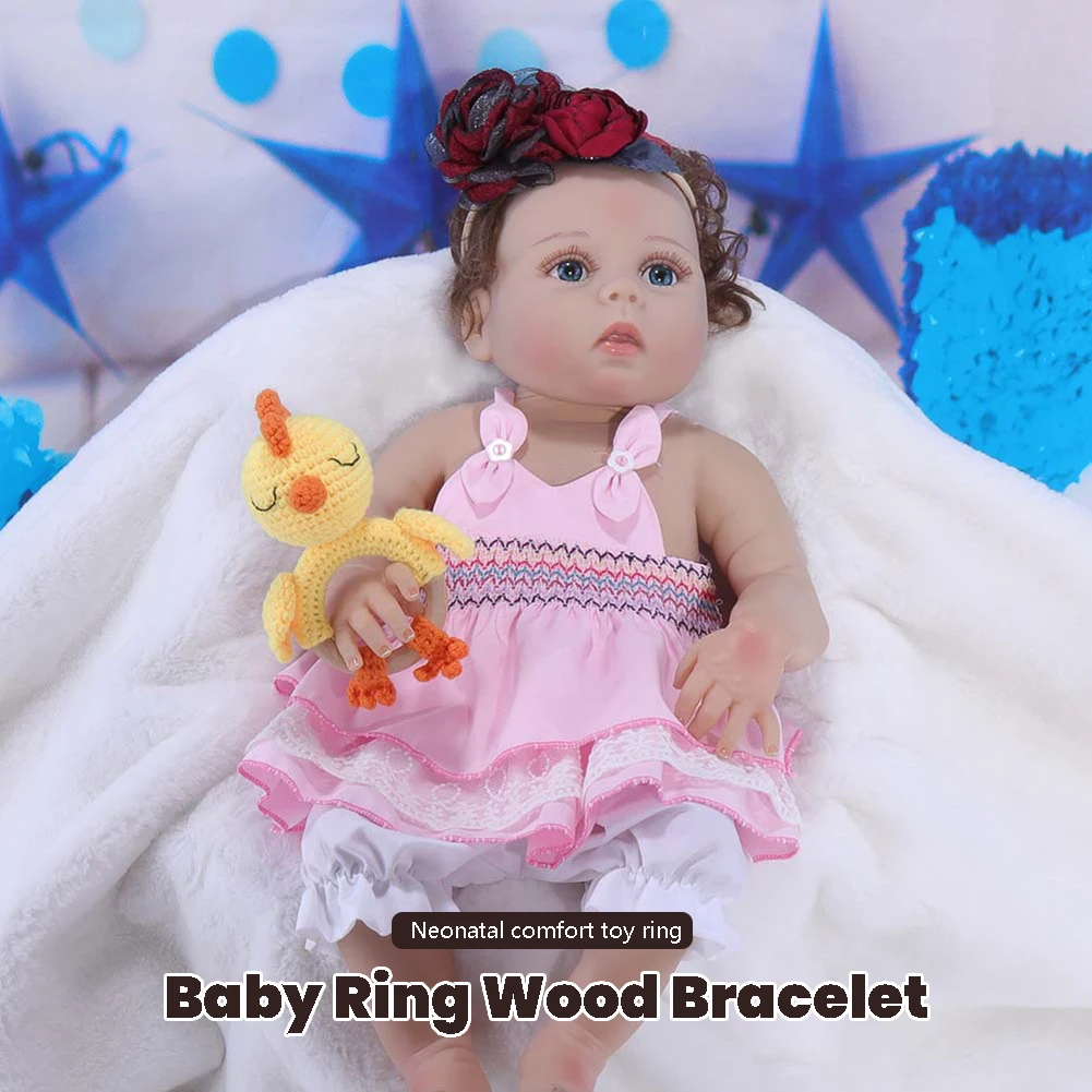 Baby Knitted Rattle Wooden Bracelet Cute Gift For Home