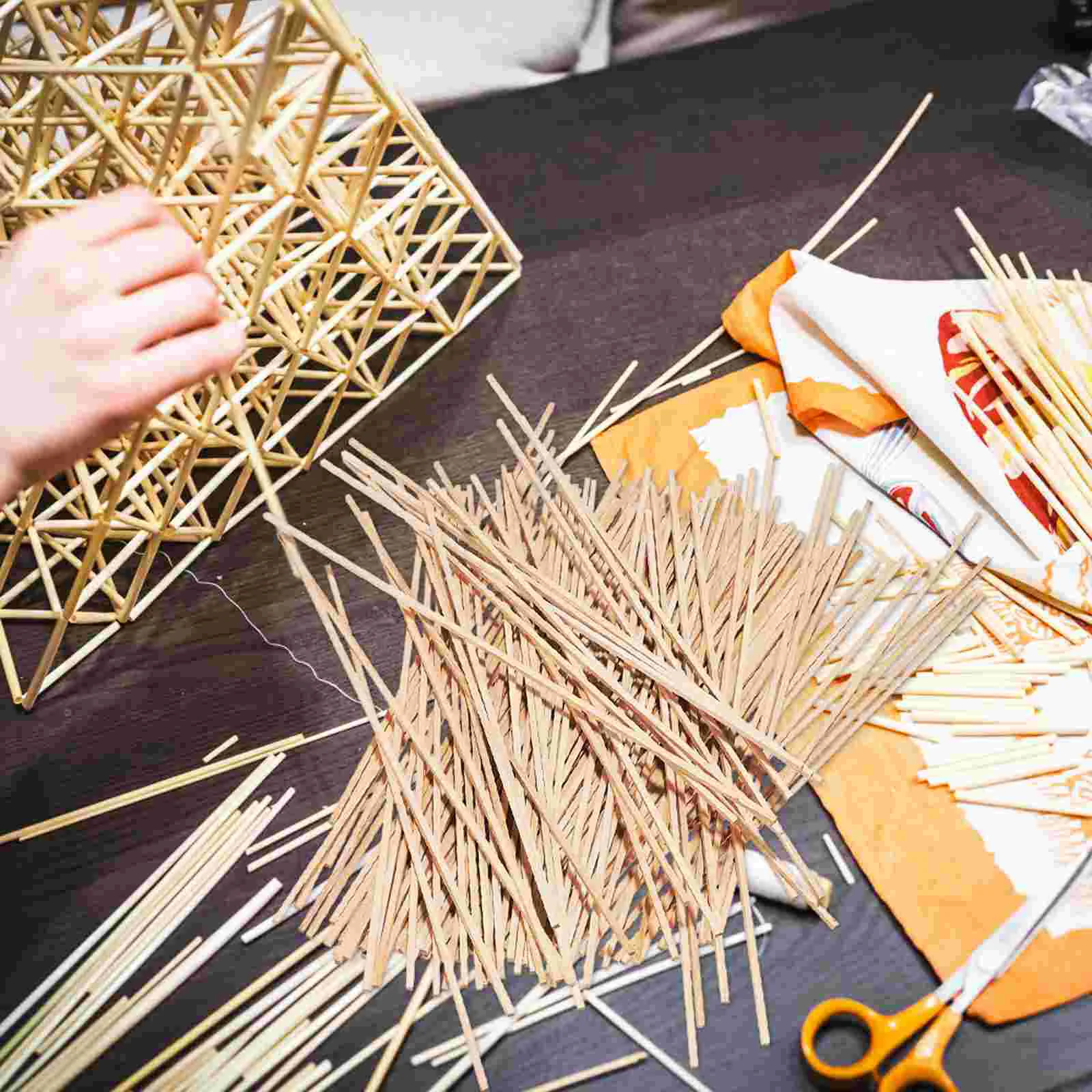 100 шт. деревянные палочки DIY полоски (300*3*3 мм) квадратные дюбели для перемешивания