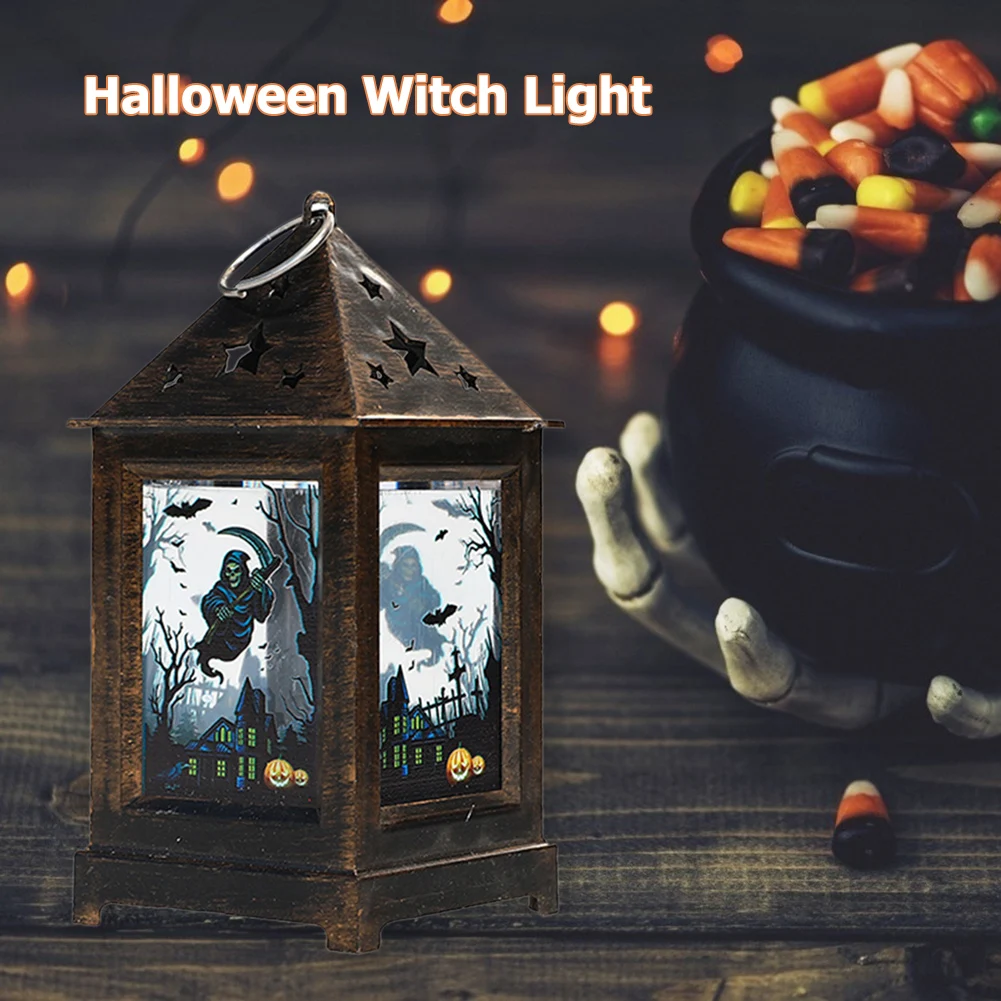 

Halloween Decoration Props Night Light Simulation Flame Lamp Vintage Lantern Vintage Cover Bulb Guard Lamp Pendant