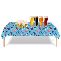 54x108inch 4th of july table cover 4th of july waterproof pe table cover veterans memorial day oil proof table cloth for dinner