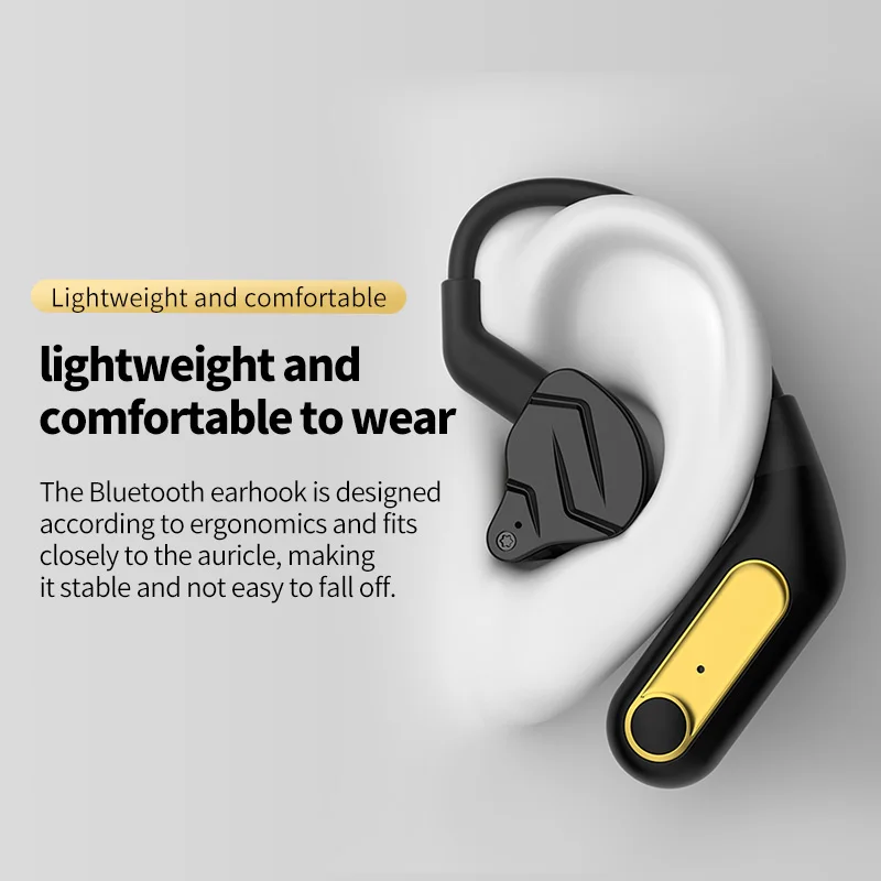 Фото KZ AZ15 обновленные беспроводные наушники Bluetooth-совместимый кабель 5,2 беспроводной ушной крючок B/C контактный разъем с зарядным чехлом №4