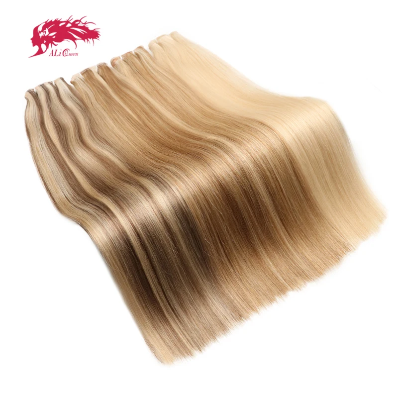 Ali Queen Hair Brazilian Straight Silk Hair Weft 14