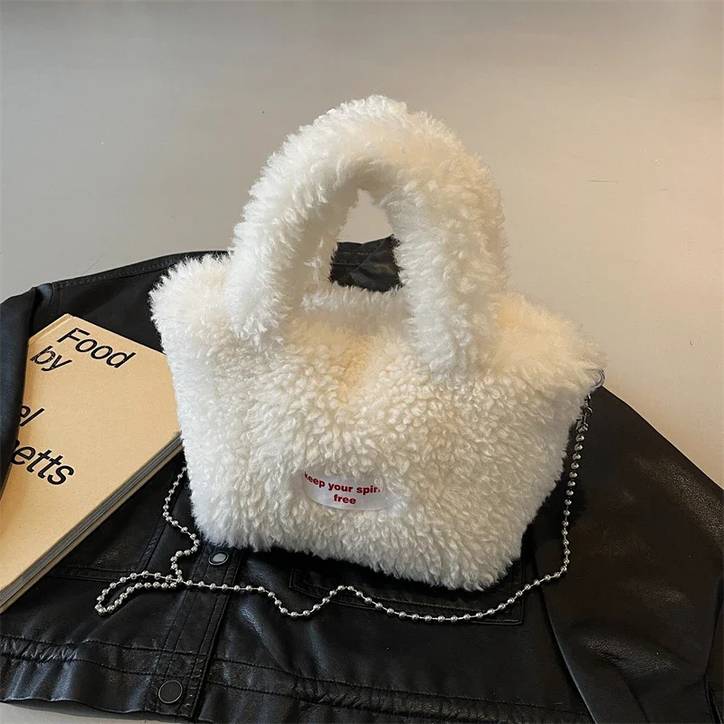 Бархатная однотонная женская сумка через плечо новинка 2024 простая модная зимняя