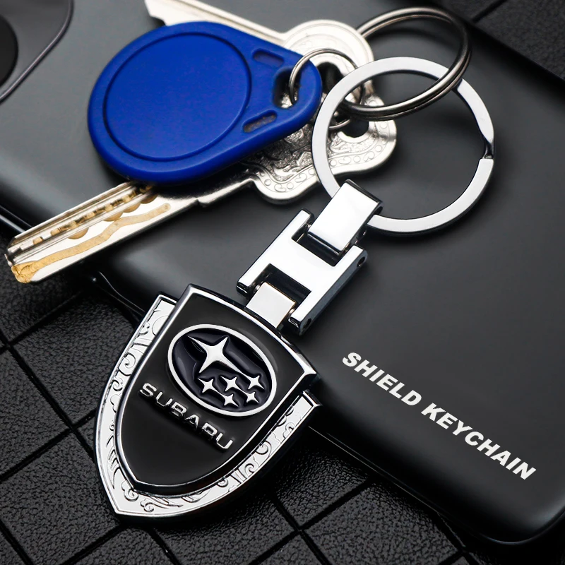 

Car Key Pendant Split Rings Keychain Card Keyring Auto Vehicle Lobster Clasp Key Chain Car Accessories For Subaru Crosstrek WRC