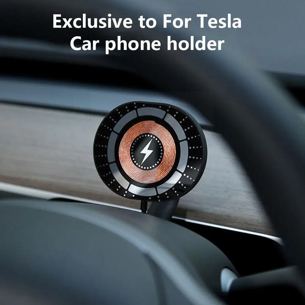 

Magnetic Wireless Car Charger for Model 3 Y 2023 Mount Adsorbable Smartphone Holder Car Phone Holder Mounts Accessoires W5O1