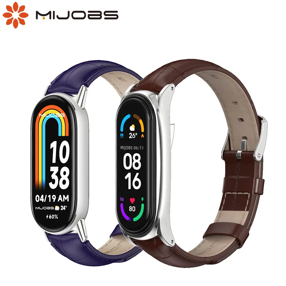 Mi Band 9 8 7 6 5 4 3 ремешок из натуральной кожи для Xiaomi Smart браслет Miband аксессуары часов