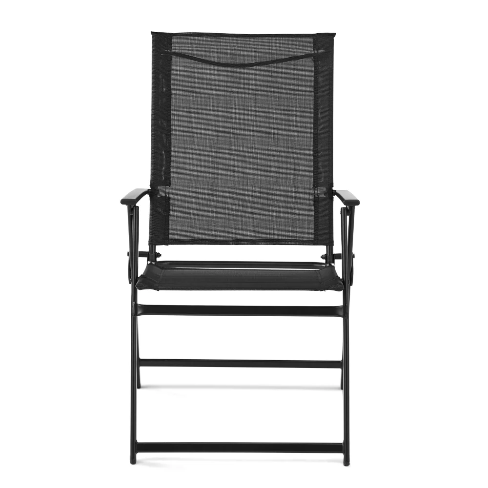 

Greyson Square Set of 2 Outdoor Patio Steel Sling Folding Chair, Black