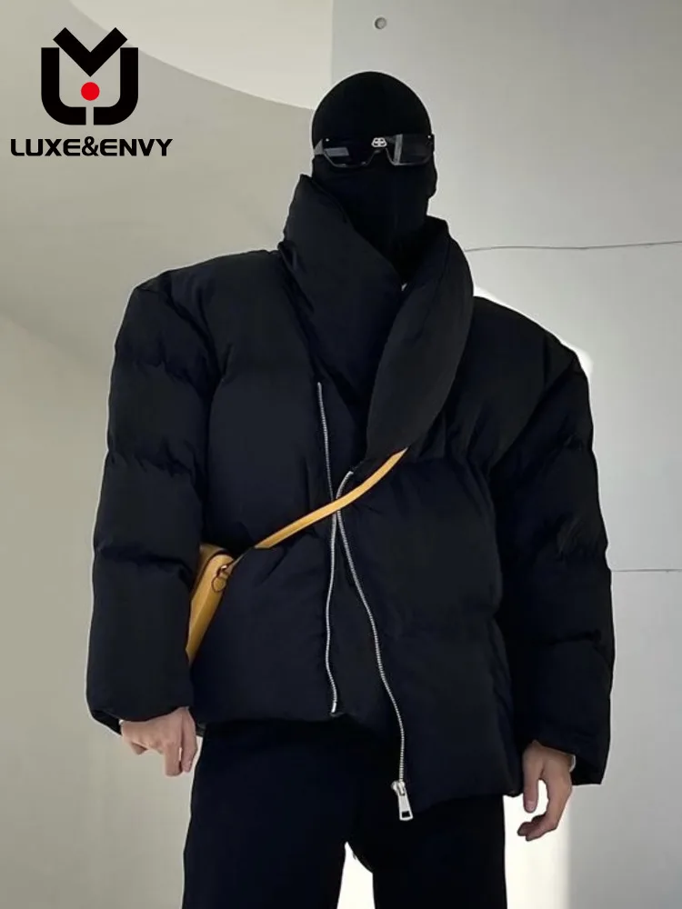 

Мужской пуховик люкс & ENVY Dark, хлопковый костюм с воротником-стойкой, корейский вариант, верхняя одежда для мужчин и женщин, Осень-зима 2023