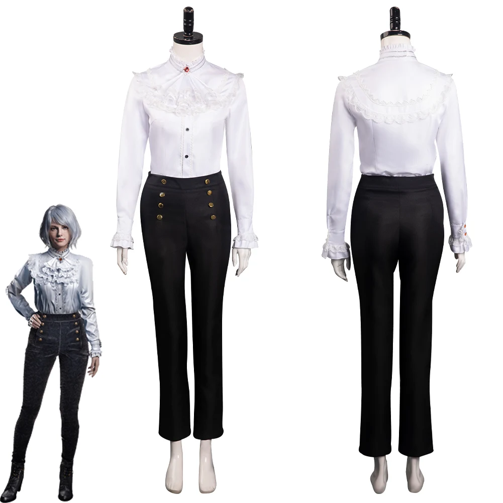 

Ashley Graham Cosplay Anime Costume Game Resident 4 Remake Shirt Pants Fantasia Women Halloween Carnival Party Disguise Clothes