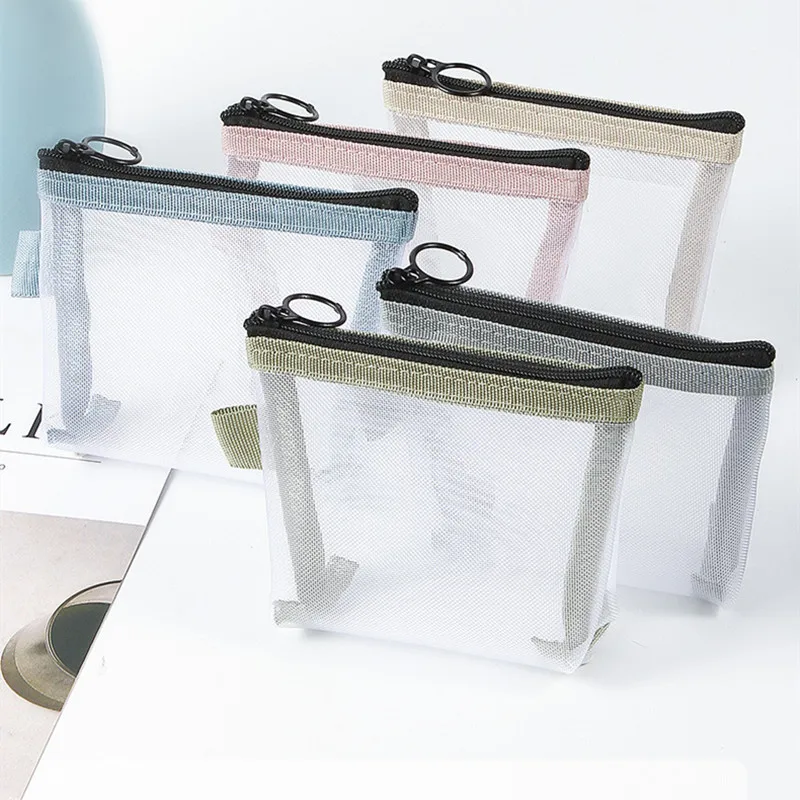 

Сетчатая мини-сумка для хранения наушников, кабелей и ключей