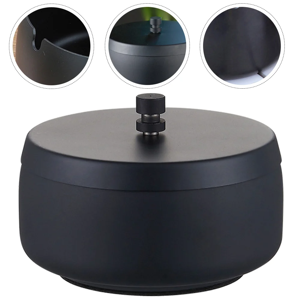 

Stainless Steel Ashtray Wear-resistant Decorative Household Table Holder Cigar Ashtrays Desktop Container