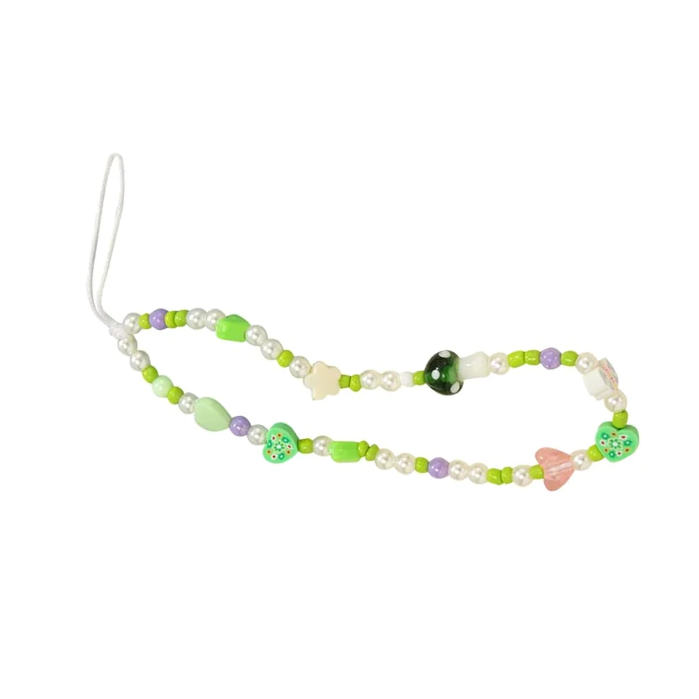 

Strap Lanyard Wrist Chain Beaded Decor Charm Hanging Anti Charms Mobile Keychain String Camera Skid Cellphone Hand Beads