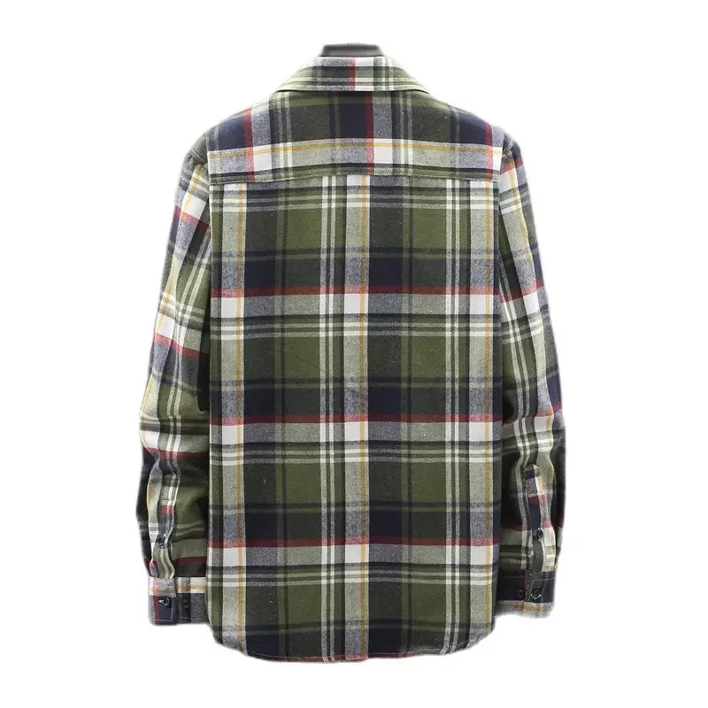 Plaid Shirt Men Spring And Autumn Style Loose Fashion Brand Long Sleeve Casual 2022 Summer Trend Ironed Stand Collar Clothes Men