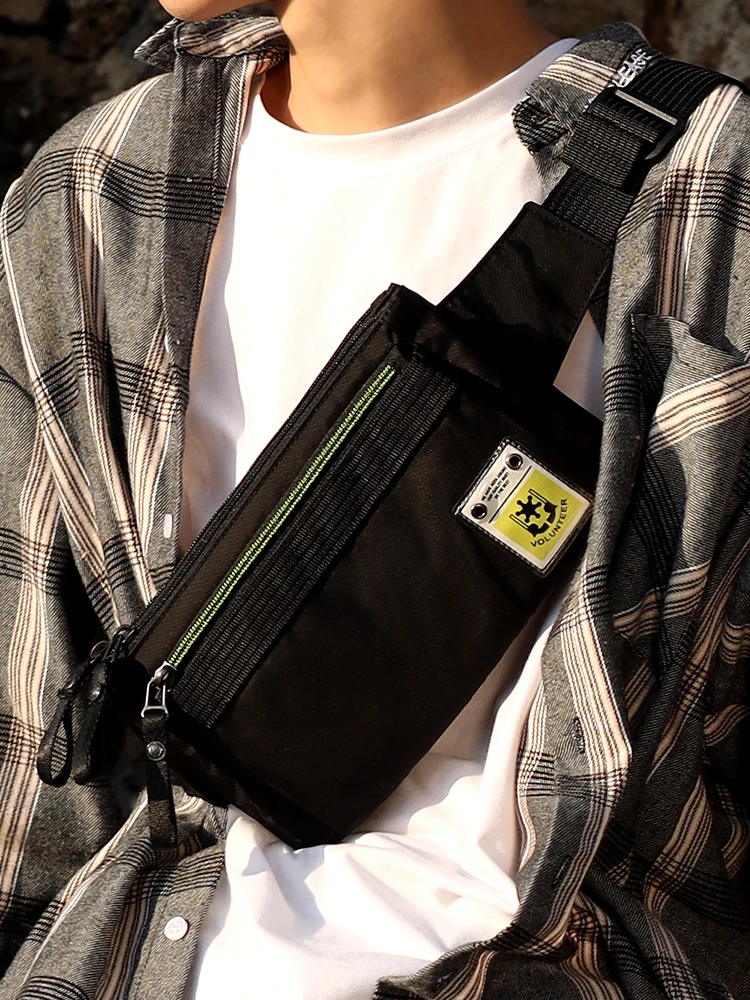 Volunteer Waist Bags for Men 2023 New Light Weight Casual Fashionable Waterproof Versatile Oxford Cloth Crossbody Bags 1747-20