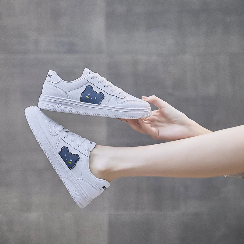 

Женские повседневные туфли WHNB, белые удобные лоферы из мягкой искусственной кожи на плоской подошве, на шнуровке, с вулканизированной подош...