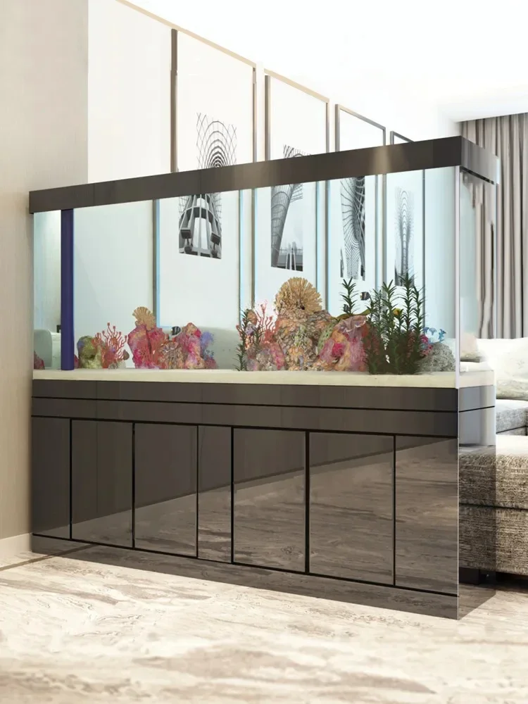 Напольная перегородка для гостиной длина 2 м аквариум бытовой супер белый