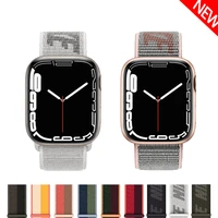 nylon loop strap for apple watch band 44mm 40mm 45mm 41mm 38mm 42mm 44 mm bracelet correa watchband iwatch serie 3 5 6 se 7 band