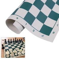 pvc leather tournament chess board for childrens educational games entertainment board games green brown 34 5x34 5cm