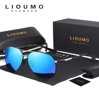 lioumo top quality pilot sunglasses for men polarized sun glasses women anti glare driving glasses uv400 gafas de sol hombre