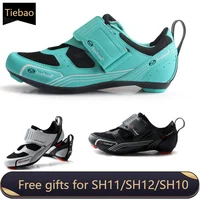 Tiebao Road Bike Cycling Shoes Triathlon Men Sneakers Self-locking Sapatilha Ciclismo White Bicycle Riding Breathable Bicicletas