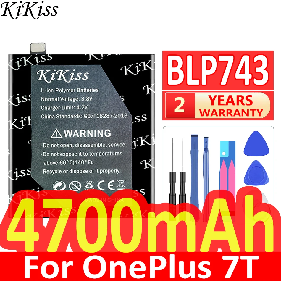 

KiKiss Powerful Battery BLP743 BLP745 for OnePlus 5/5T 6 7T 6T/7 7T Pro OnePlus7T One Plus 1+ 7 Replacement Batteries