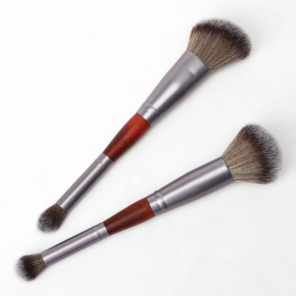 2 шт. кисть для румян с двойной головкой аксессуары макияжа основа из