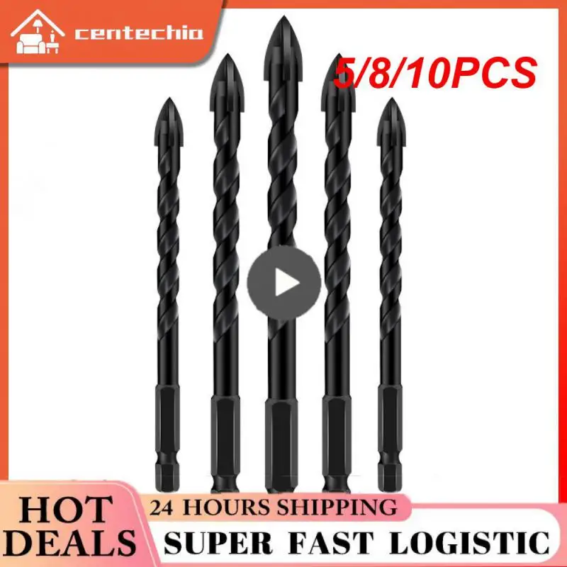 

5/8/10PCS 3-12mm Drill Bit Hole Saw Drill Woodworking Tools Woodworking Tools And Accessories Glass Triangle Diamond Drill