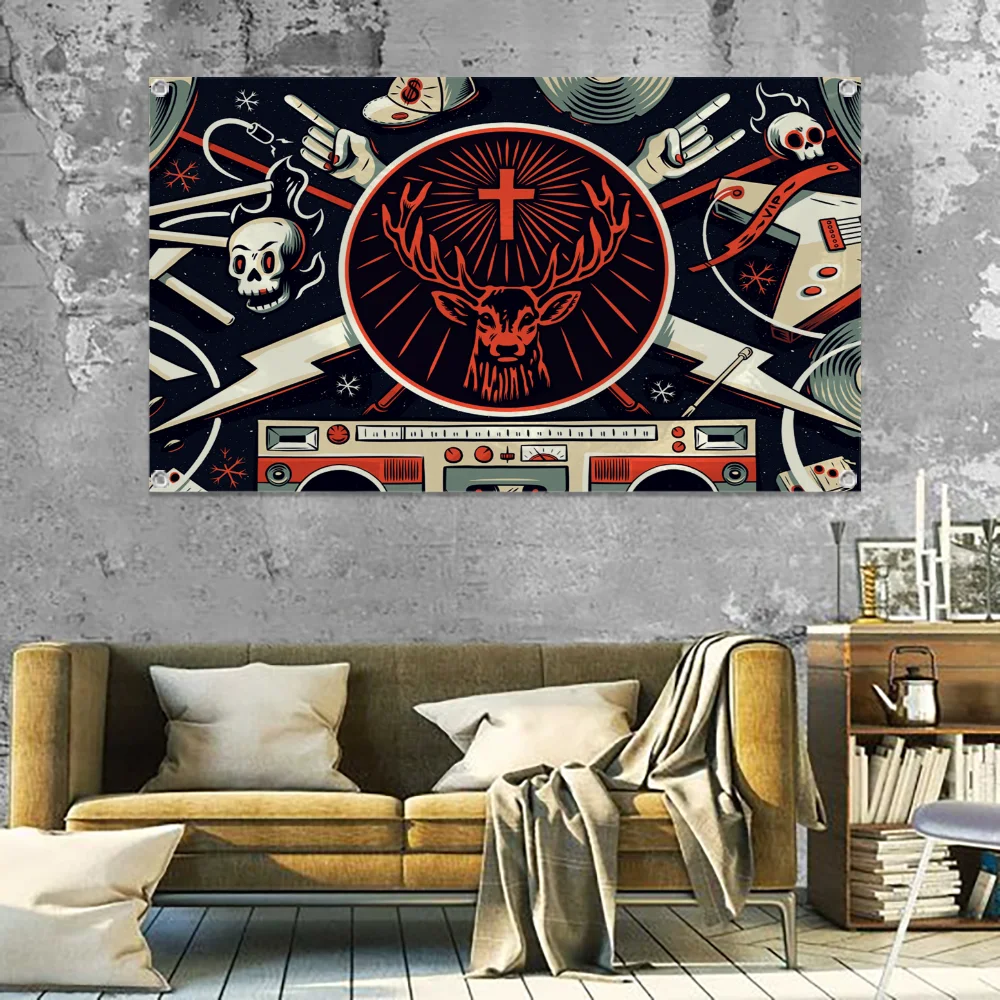 Забавные флаги для комнат баннер украшение гаража R-jagermeister-r уличный декор