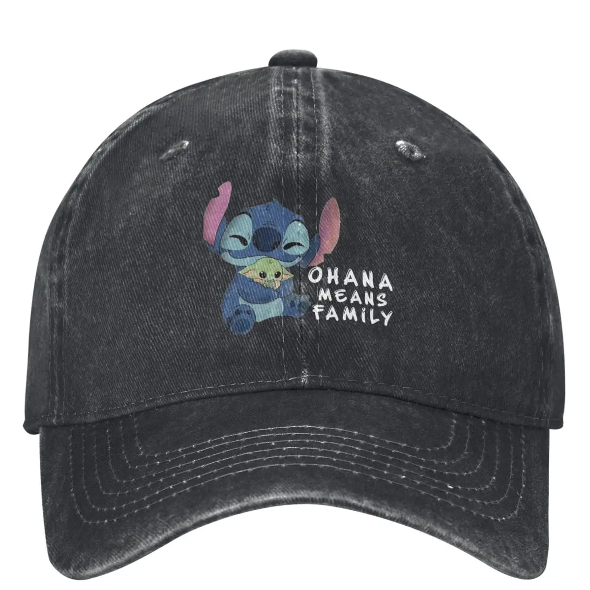 Семейная бейсболка Stitch Ohana Means милая синяя мультяшная женская и мужская