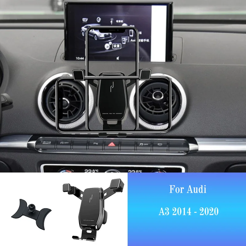 

Автомобильный держатель для смартфона Audi A3 S3 8V 2014-2020 2021, кронштейн для стайлинга автомобиля, вращающаяся подставка для GPS