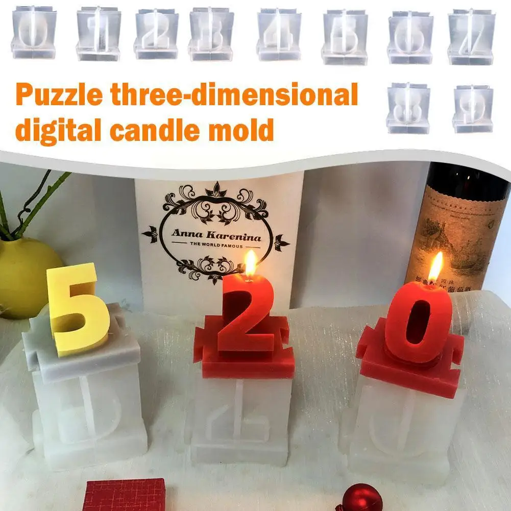 

Silicone Mold 3D 0 - 9 Numbers Shape DIY Hand Made Sticks Chocolate Candle Molds For Cake Party Decoration Mould Tools X4R9