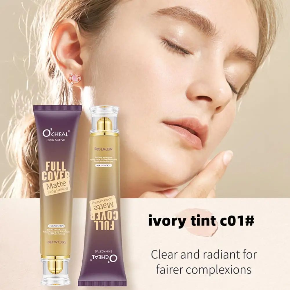 

30ml BB Cream Concealer Brighten Skin Invisible Pore Liquid Foundation Oil-Contro Matte Concealer Facial Makeup